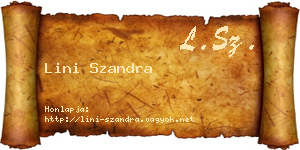 Lini Szandra névjegykártya